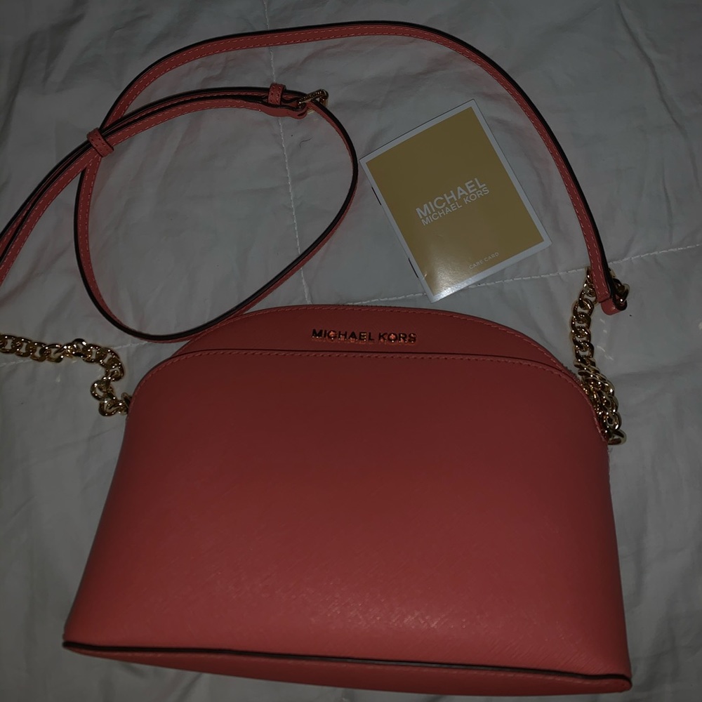 Official Michael Kors Pink Leather Crossbody